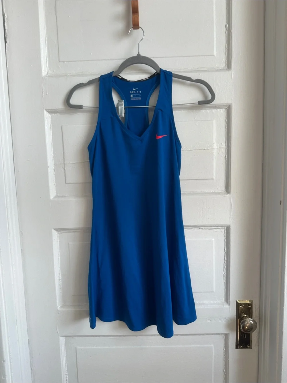 Nike Blue Tennis Dress with Pink Swoosh